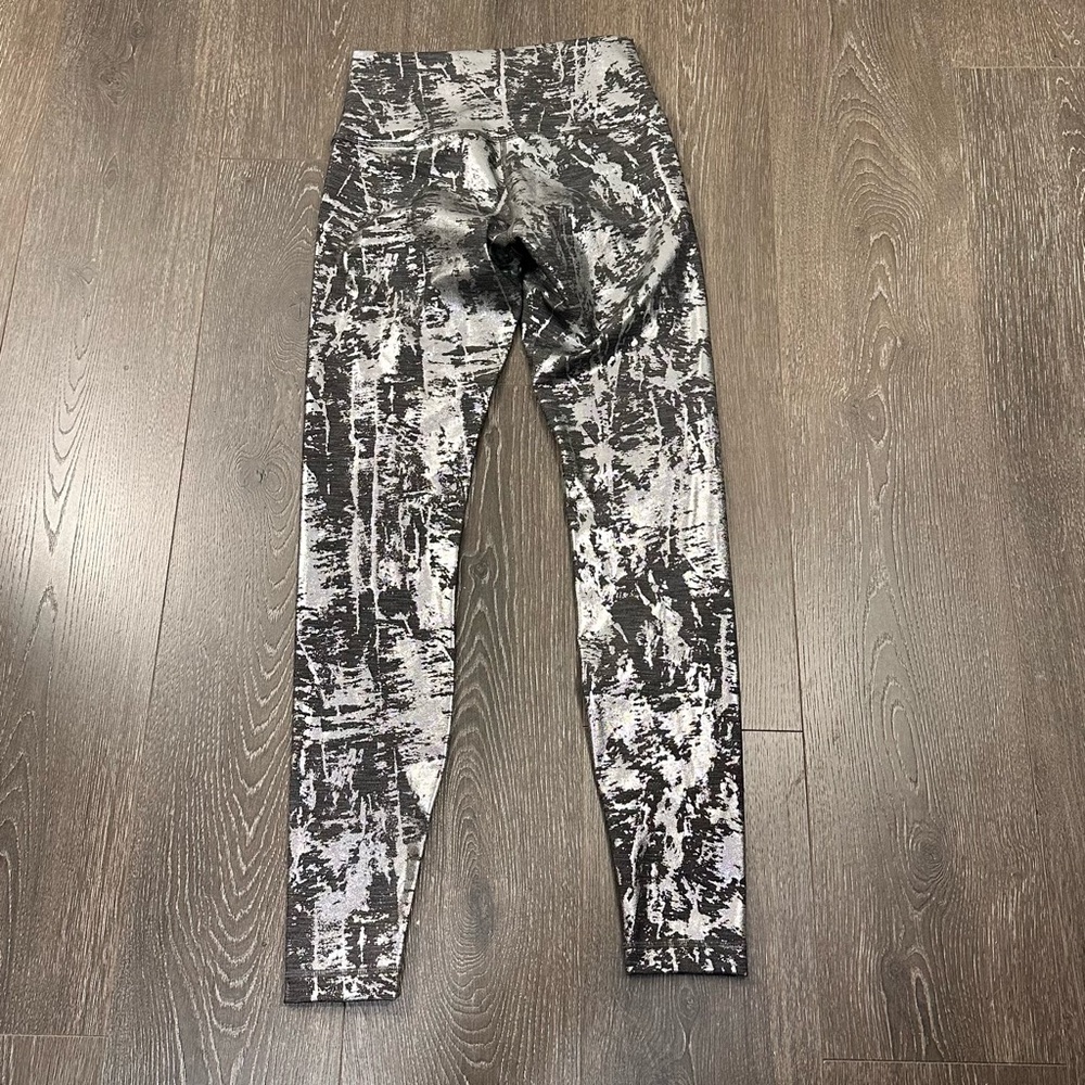 Lululemon Wunder Under Brindle Foil Tights Sz 6 - Picture 6 of 7
